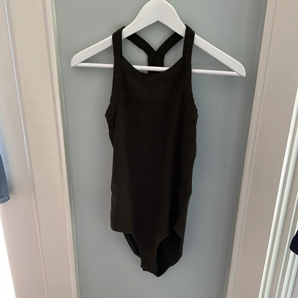 LOFT Ribbed Halter Bodysuit - Picture 2 of 4